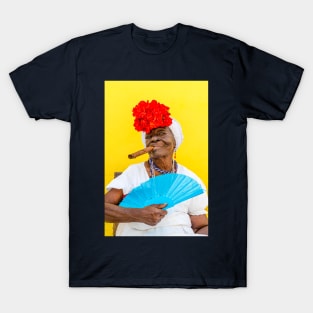 Cuban Woman, Portrait With Cigar T-Shirt